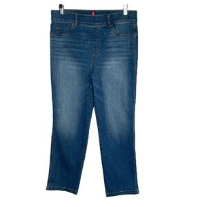 SPANX Dark Blue Wash Ankle Skinny Pull-On
Elastic Waist Jean Leggings Size XL